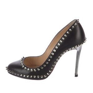 Christian Louboutin Spike Accents Leather Pumps